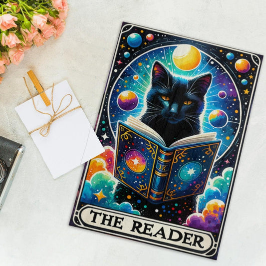 The reader celestial cat tarot Wood Print