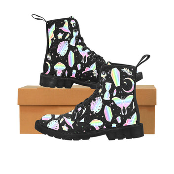 Pastel Witch Pattern Martin Boots