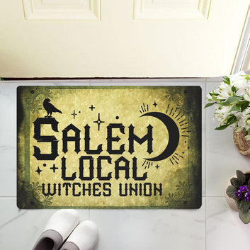 Gothic Salem witch Doormat Halloween Door Mat