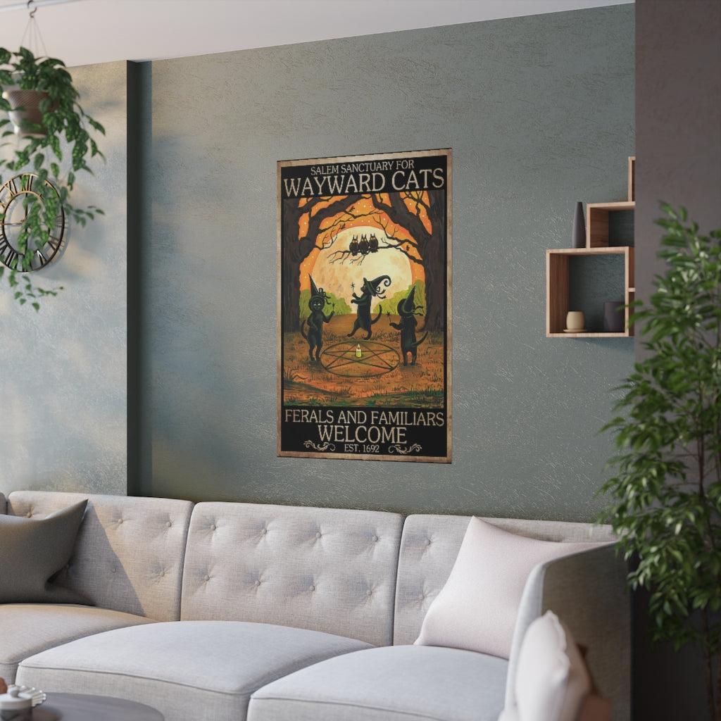 Wayward cat witch Poster Halloween Poster-MoonChildWorld