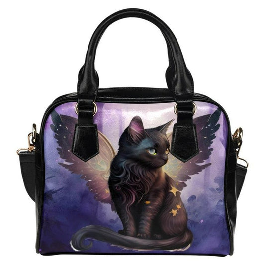 Witch Black cat Shoulder Handbag