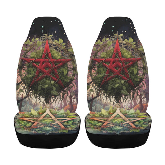 Gothic pentacle wicca Car Seat Covers-MoonChildWorld