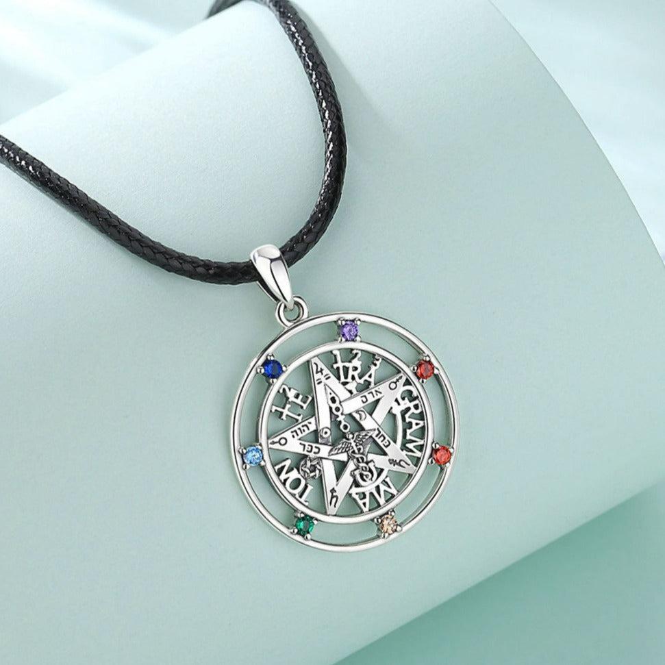 Sterling Silver Pentacle Necklace Wiccan Jewelry-MoonChildWorld