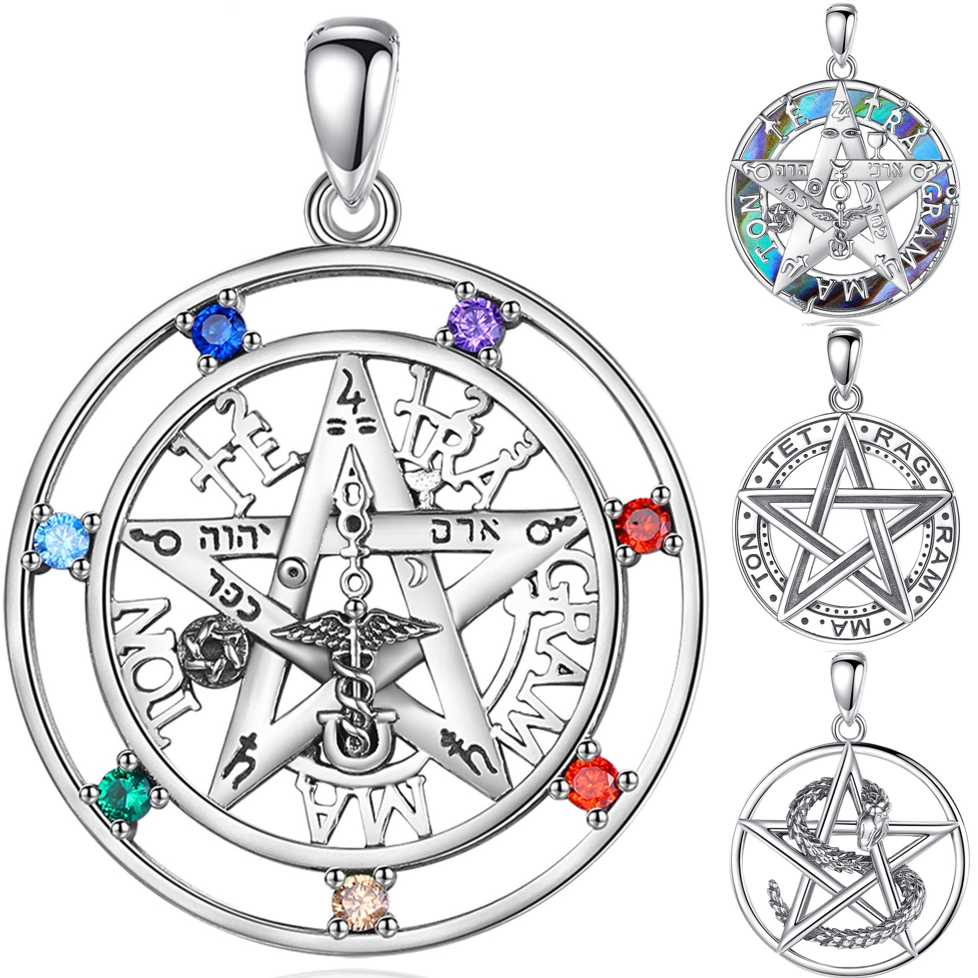 Sterling Silver Pentacle Necklace Wiccan Jewelry-MoonChildWorld