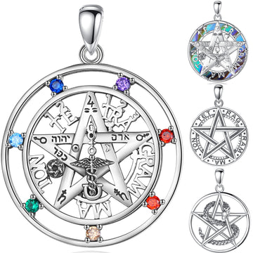 Sterling Silver Pentacle Necklace Wiccan Jewelry-MoonChildWorld