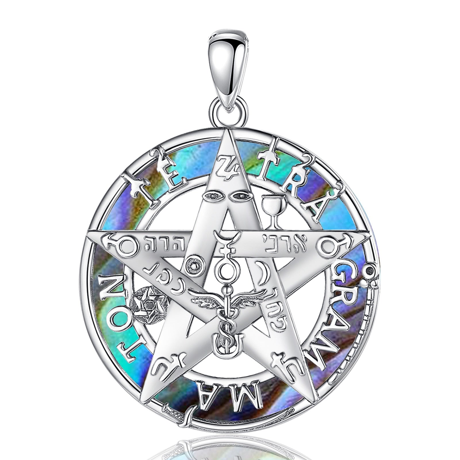 Sterling Silver Pentacle Necklace Wiccan Jewelry-MoonChildWorld