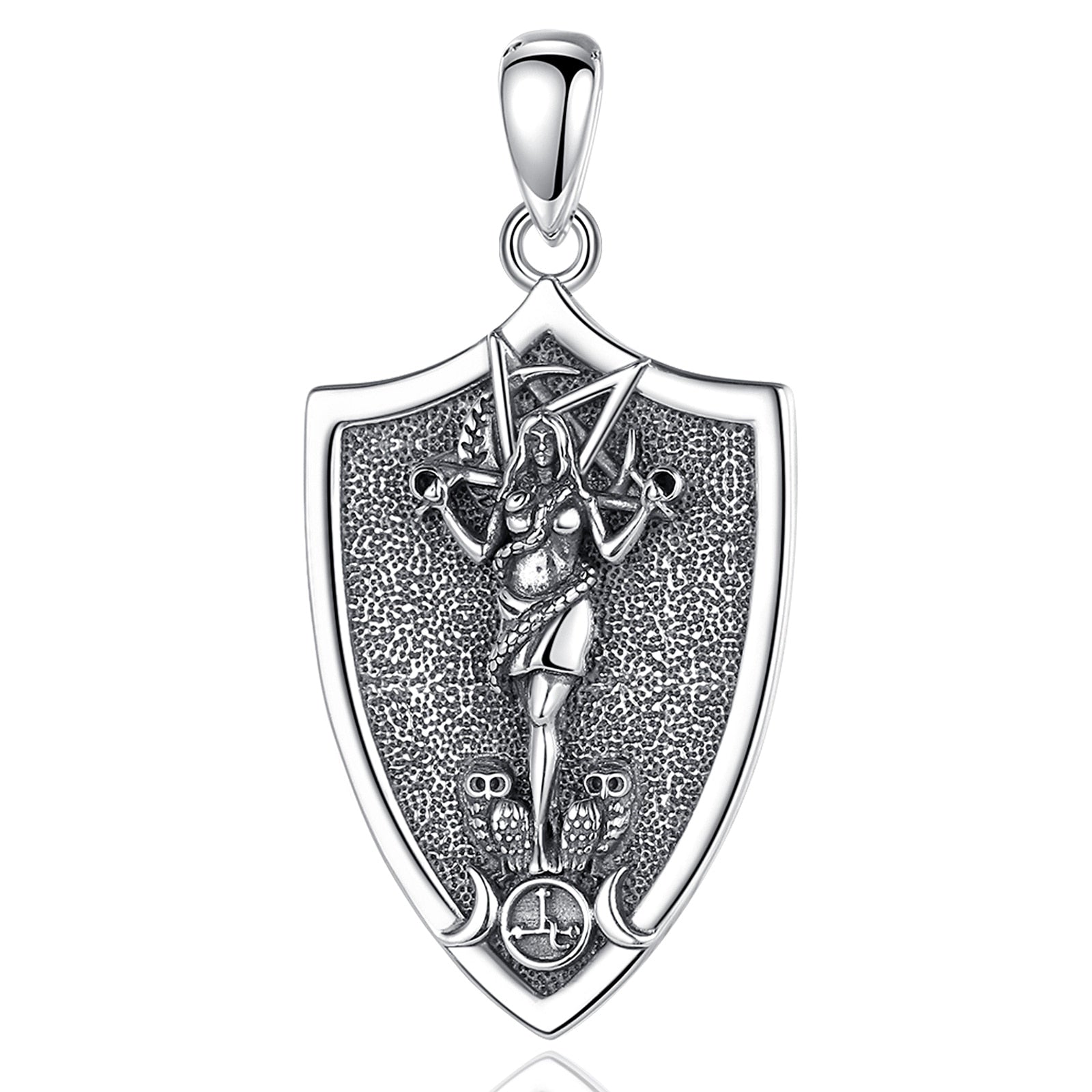 Lilith Amulet Necklace Triple Moon Goddess Necklace-MoonChildWorld