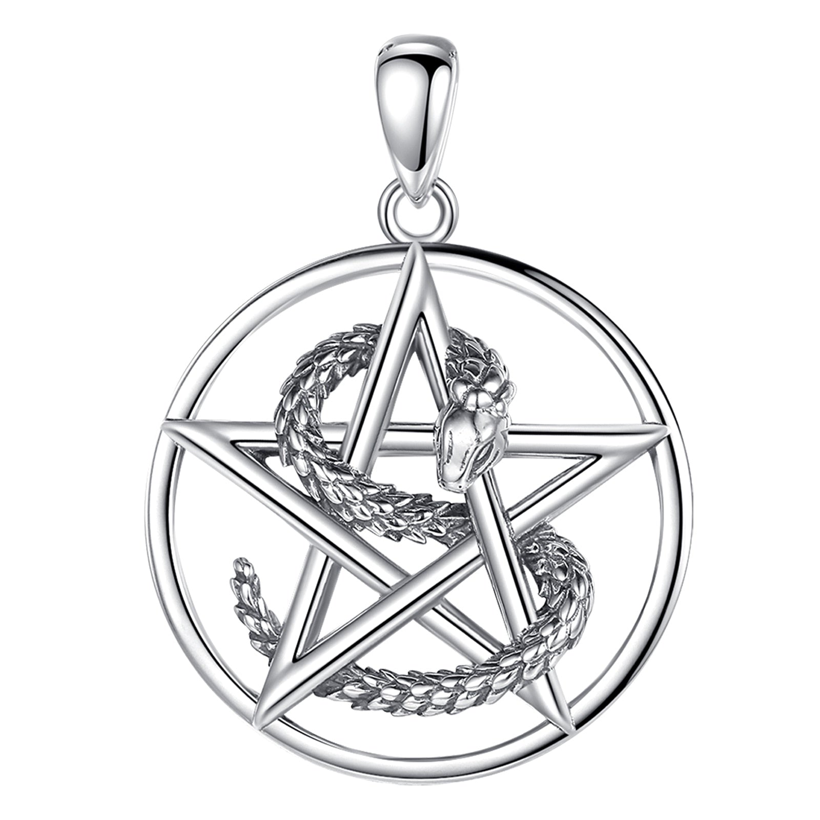 Sterling Silver Pentacle Necklace Wiccan Jewelry-MoonChildWorld