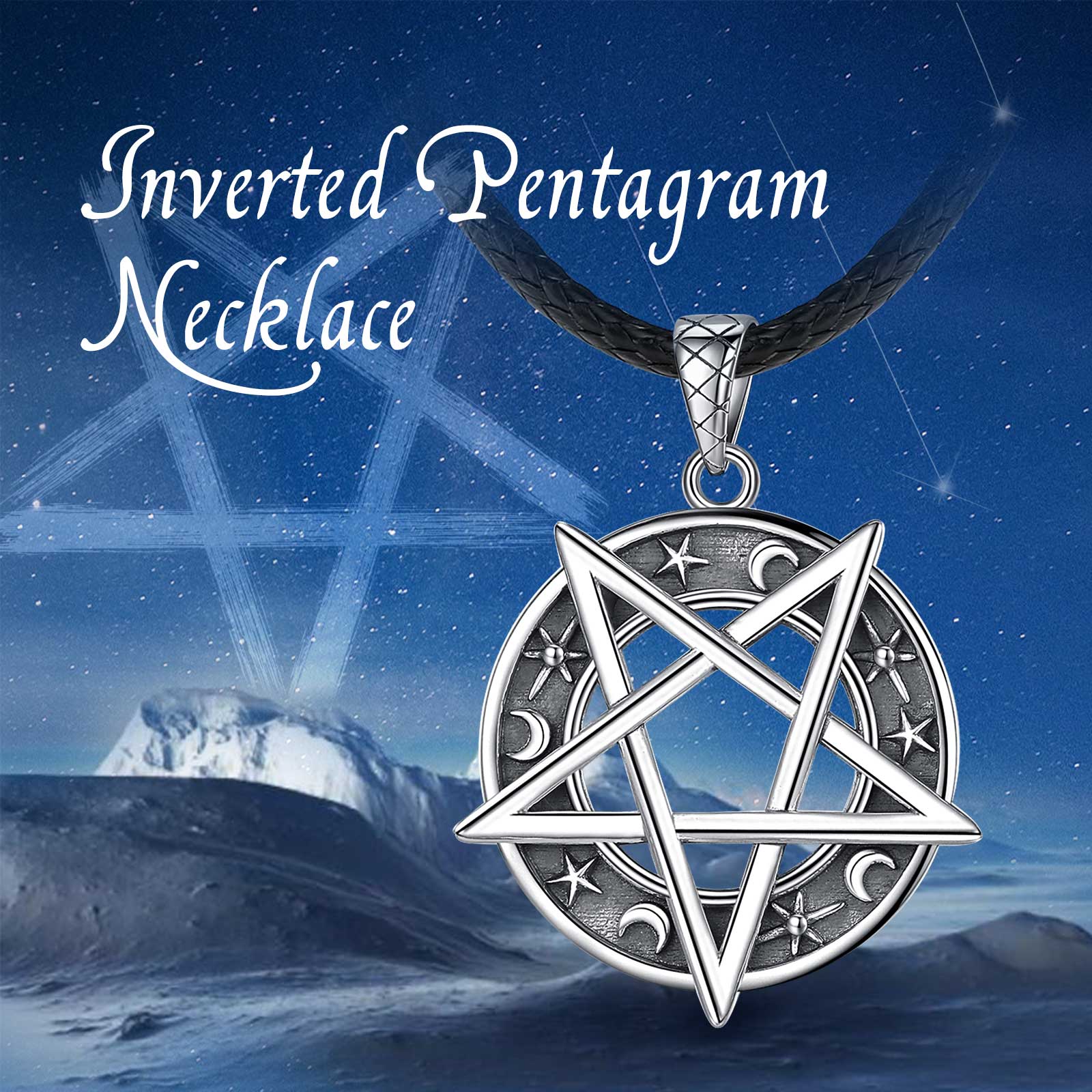 Sterling Silver Pentacle Necklace Wiccan Jewelry-MoonChildWorld