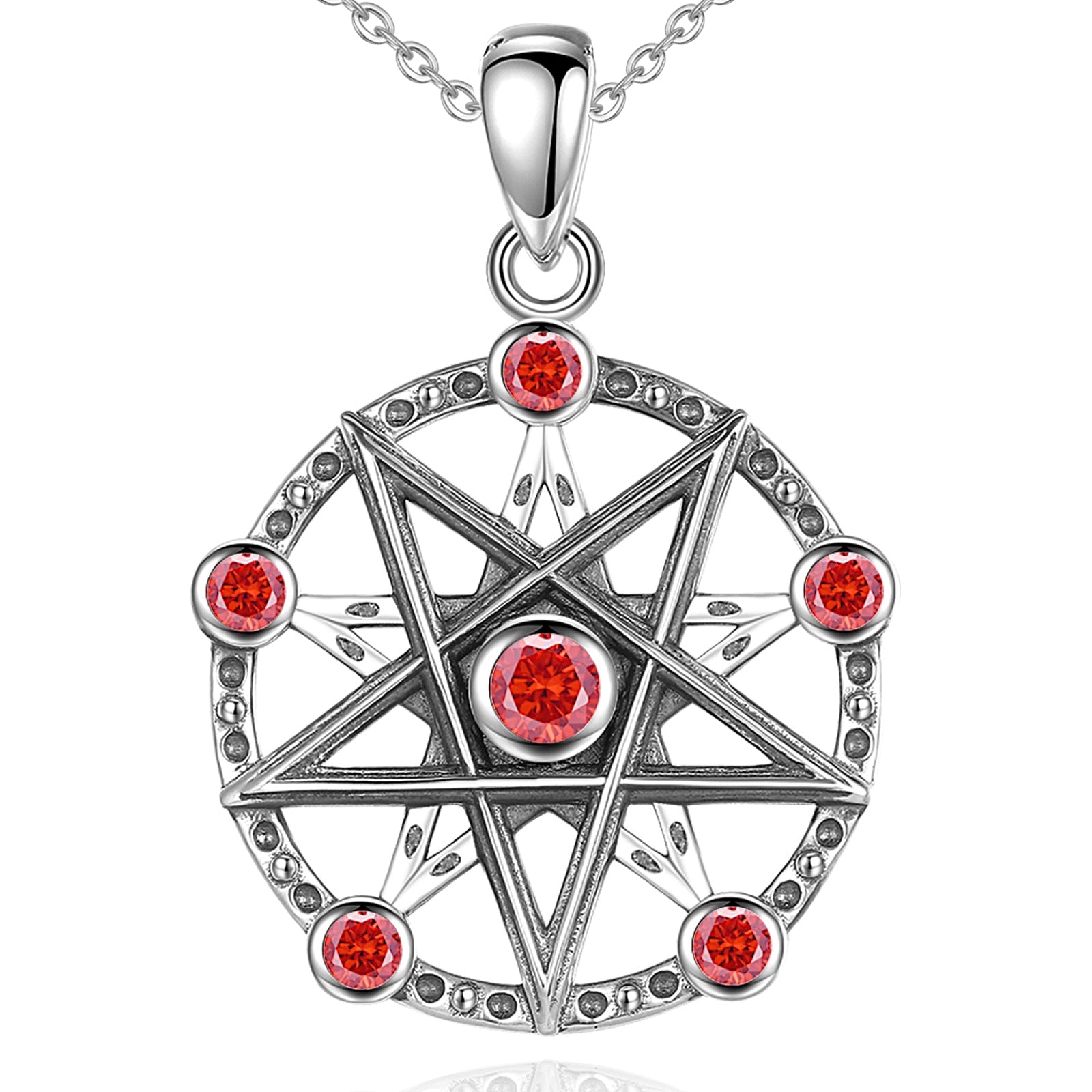 Sterling Silver Pentacle Necklace Wiccan Jewelry-MoonChildWorld