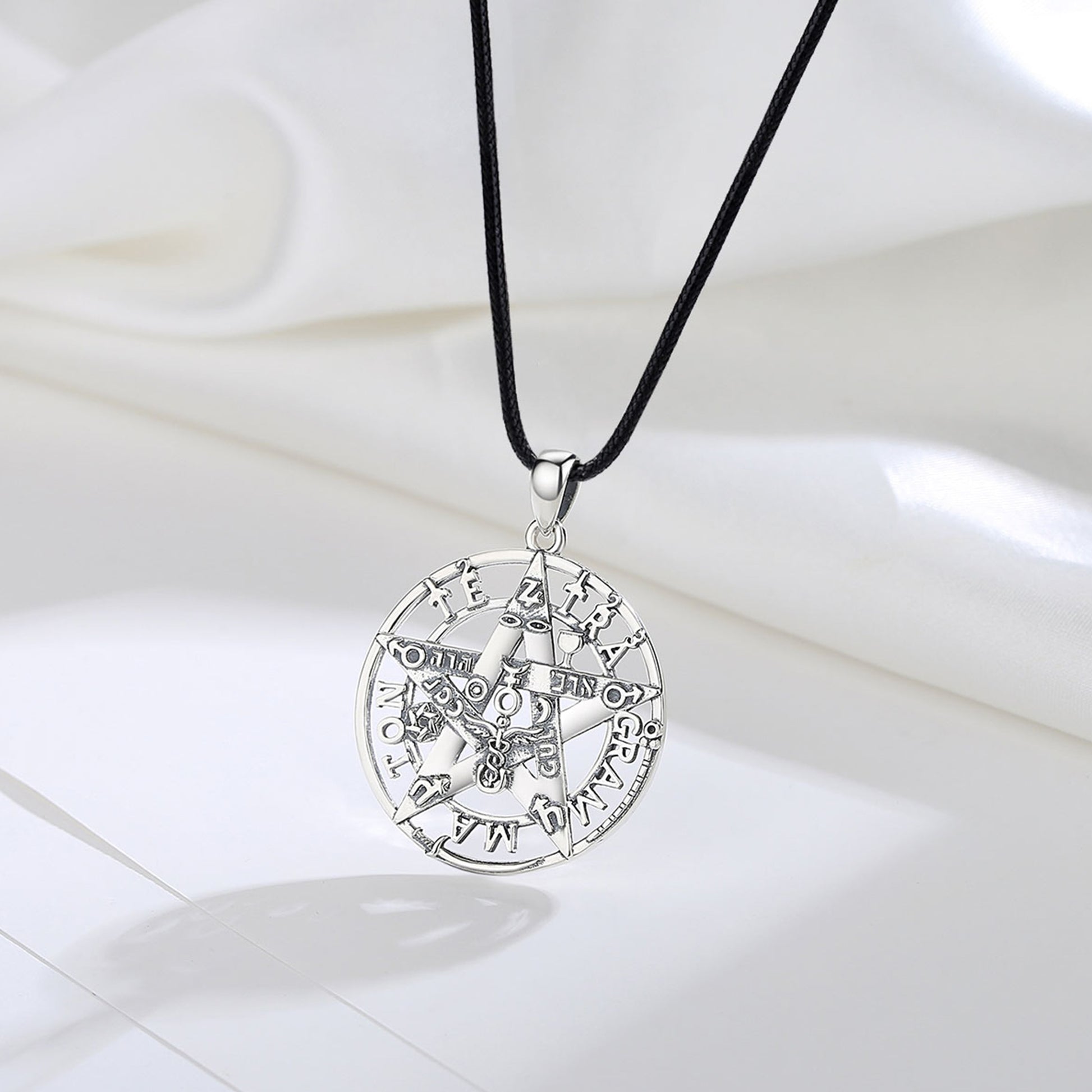 Sterling Silver Pentacle Necklace Wiccan Jewelry-MoonChildWorld
