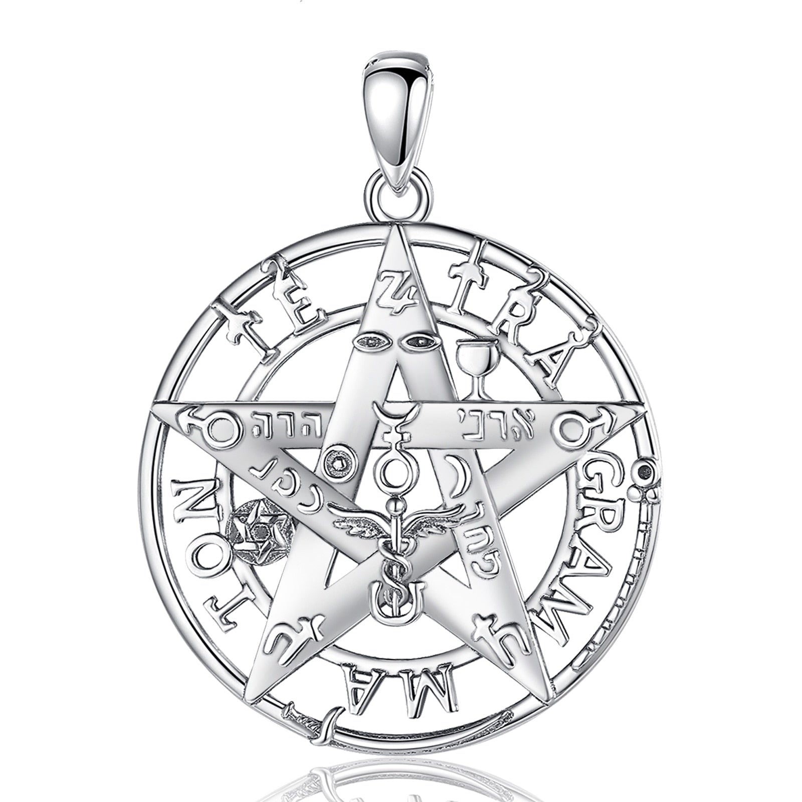 Sterling Silver Pentacle Necklace Wiccan Jewelry-MoonChildWorld