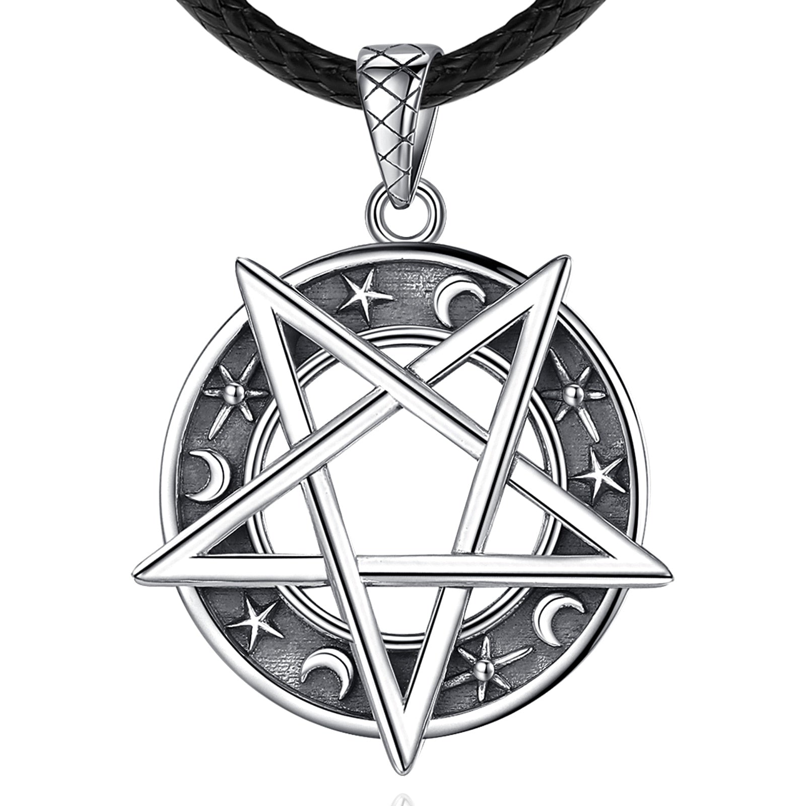 Sterling Silver Pentacle Necklace Wiccan Jewelry-MoonChildWorld