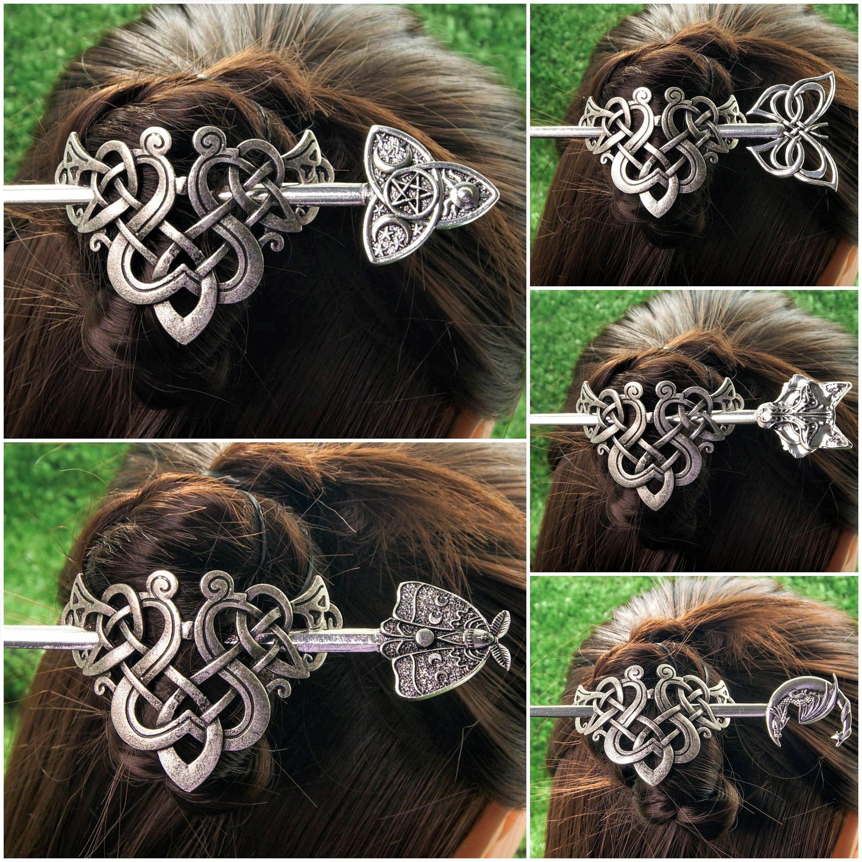 Viking Pagan Hairpin Wiccan Hair Accessories  Crystal hair accessories, Hair  accessories, Witch hair accessory