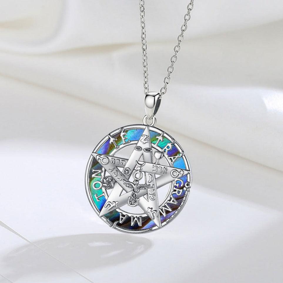 Sterling Silver Pentacle Necklace Wiccan Jewelry-MoonChildWorld