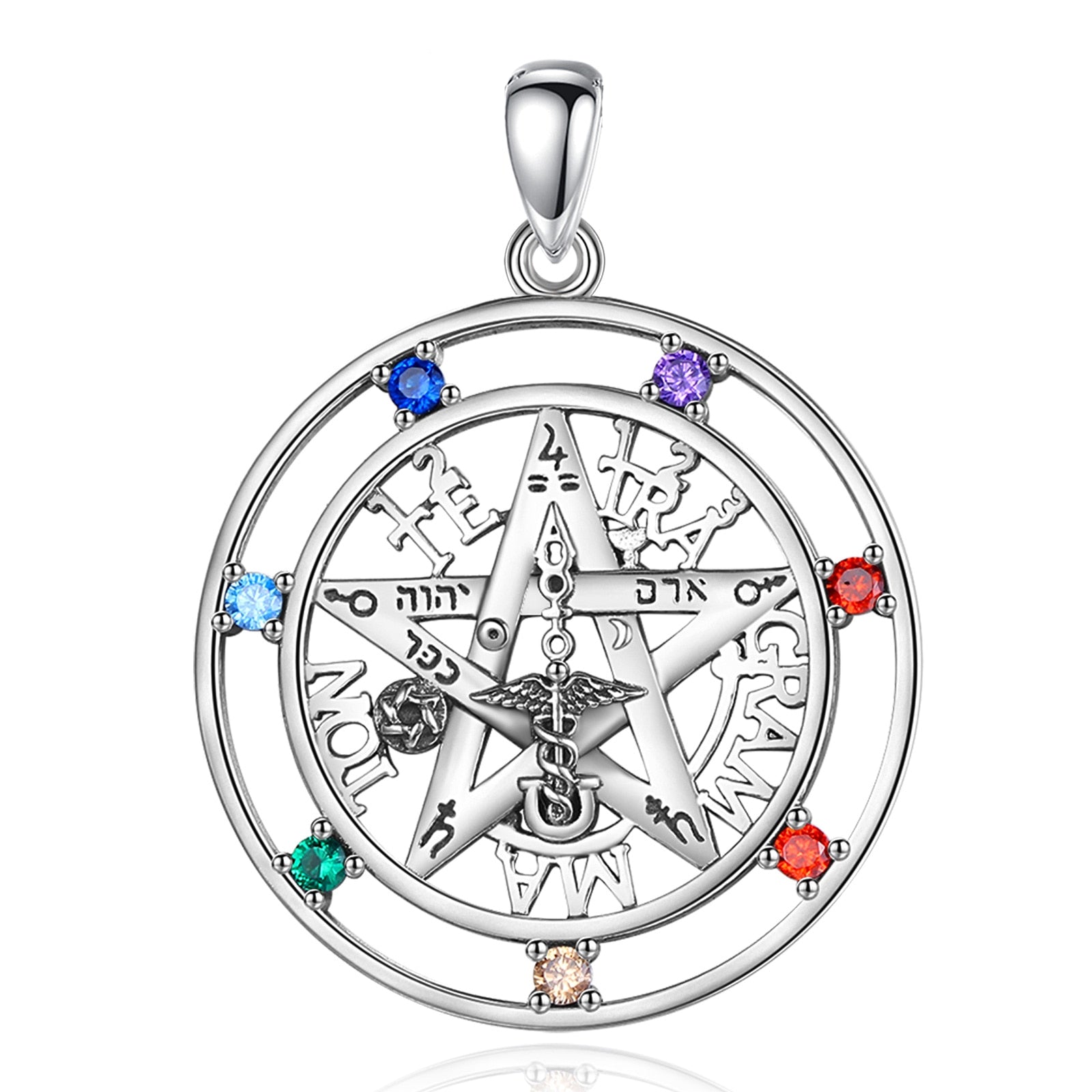 Sterling Silver Pentacle Necklace Wiccan Jewelry-MoonChildWorld