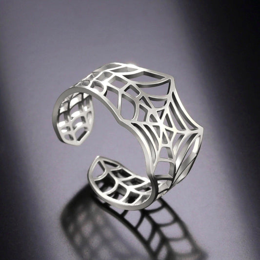 Spider Web Witch Ring Halloween Accessories-MoonChildWorld
