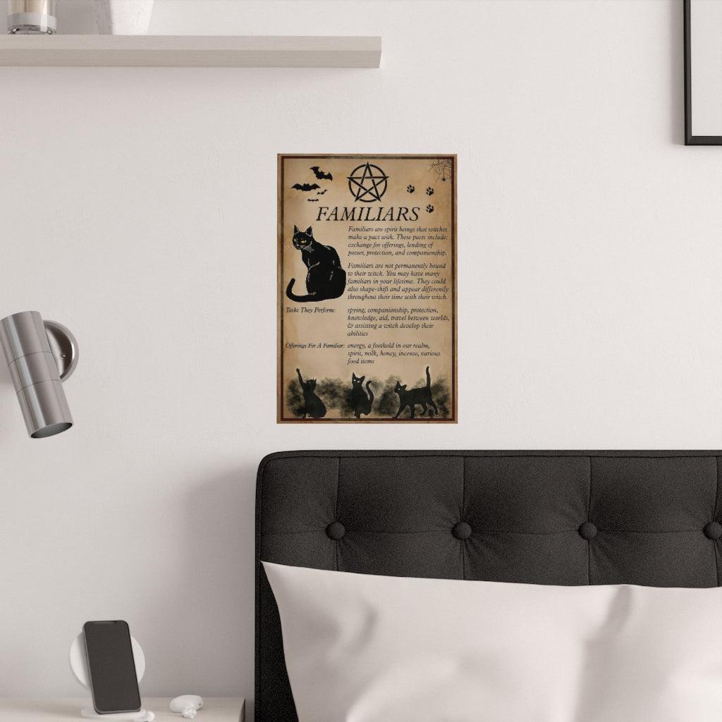 Black cat familiars Poster Halloween Poster-MoonChildWorld