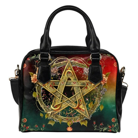 Wicca Pentagram Shoulder Handbag