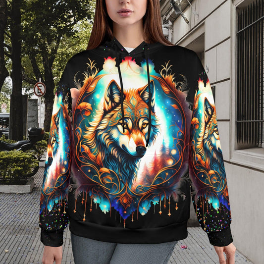 Magic Wolf Christmas Witchy Hoodie