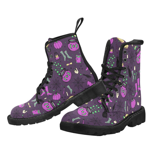 Purple witch halloween Martin Boots