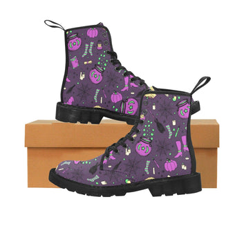 Purple witch halloween Martin Boots