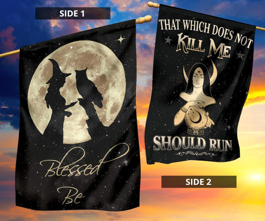 Witch Blessed be wicca flag