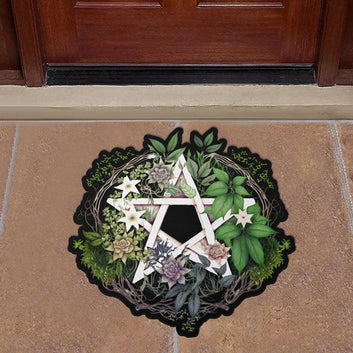 Pentagram Door Mat Wicca Pagan Doormat