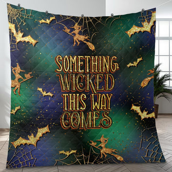 Gothic Witch Halloween Quilt blanket