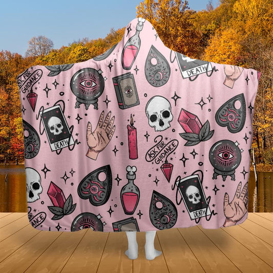 Gothic witch hooded blanket