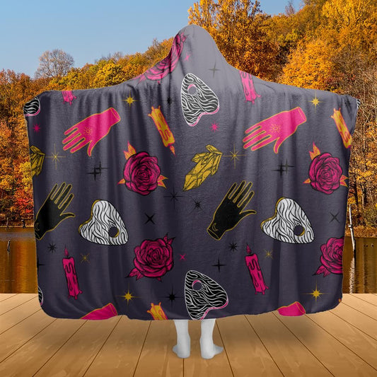 Witch Halloween Gothic Hooded blanket