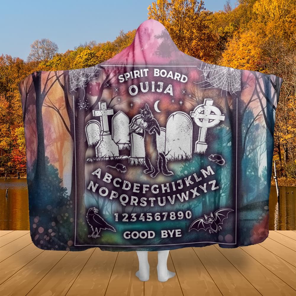 Witch Ouija board Hooded Blanket-MoonChildWorld