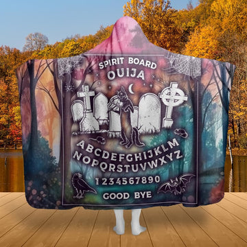 Witch Ouija board Hooded Blanket-MoonChildWorld