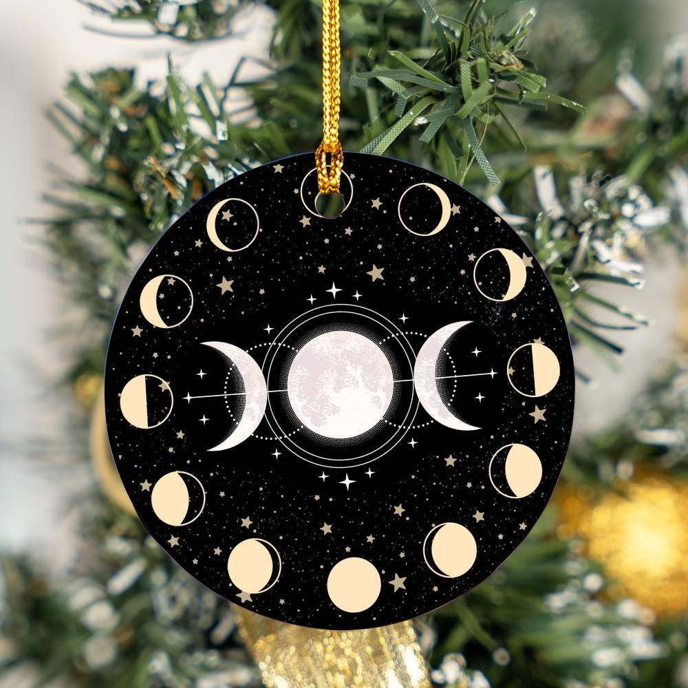 Wicca Triple moon Christmas ornament
