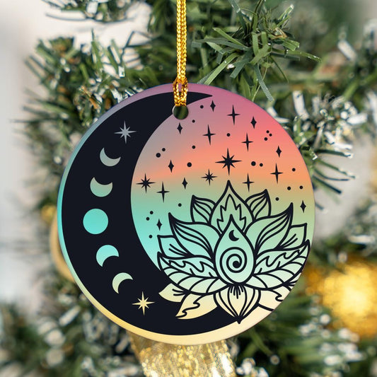 Lotus Moon Christmas ornament