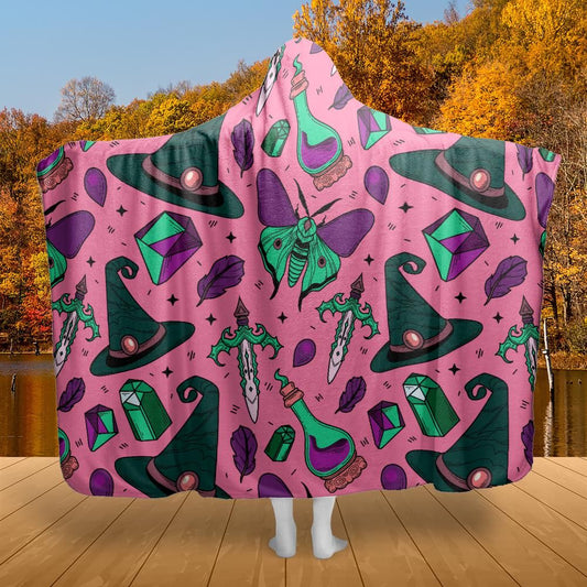 Halloween Witchy Hooded blanket