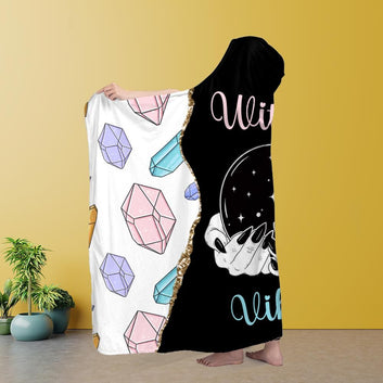 Witch Hooded blanket Witchy Vibes Hooded Blanket-MoonChildWorld