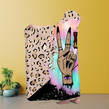 Bad Witch Vibes Hooded Blanket Witchy Hooded Blanket-MoonChildWorld