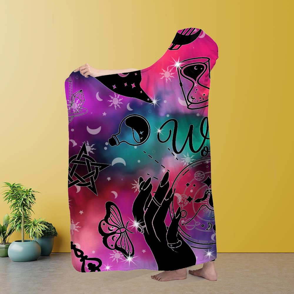 Witch Hooded Blanket Witchy Hooded Blanket-MoonChildWorld