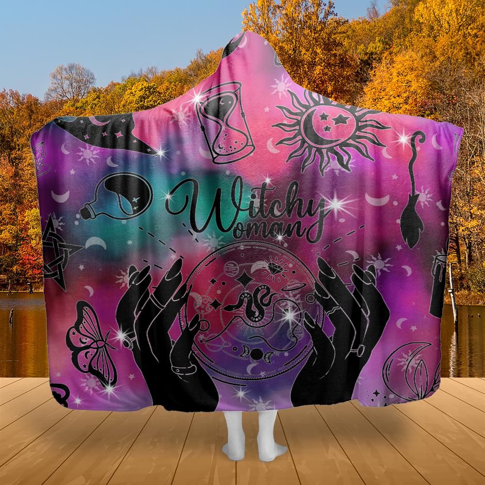 Witch Hooded Blanket Witchy Hooded Blanket-MoonChildWorld