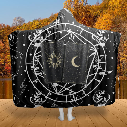 Magic Tarot Hooded Blanket Witch Hooded Blanket-MoonChildWorld