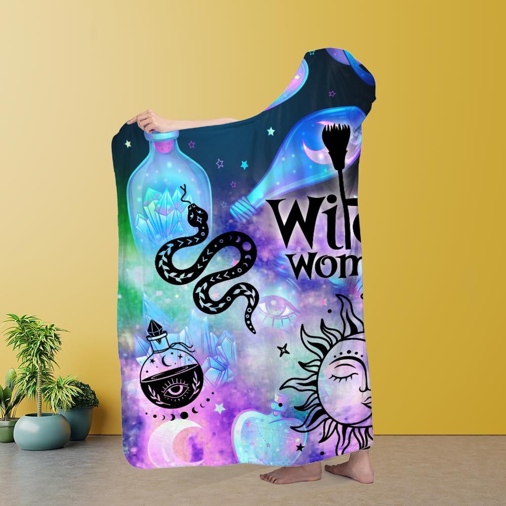 Magic Hooded Blanket Witchy Hooded Blanket-MoonChildWorld