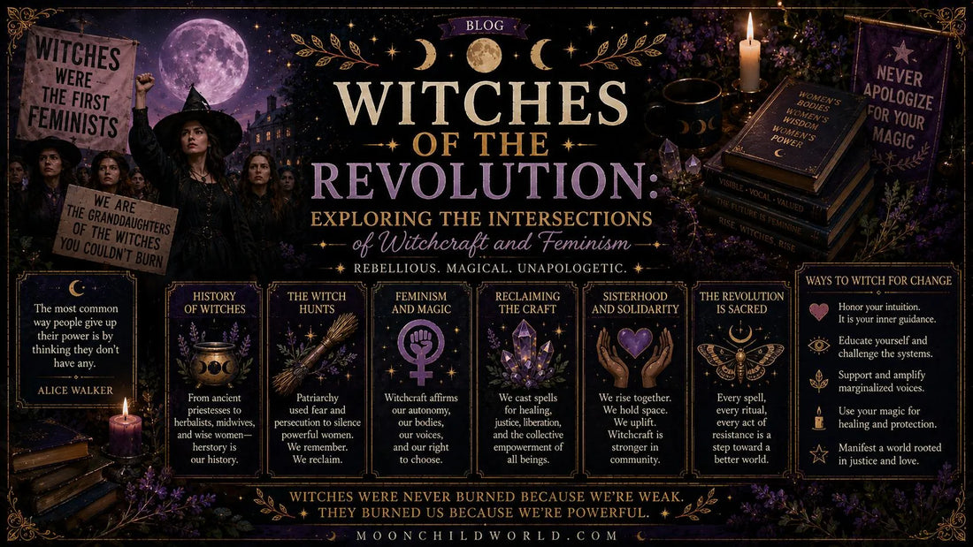 Witches of the revolution highlights witchcraft and feminism with empowered women and magical protest signs