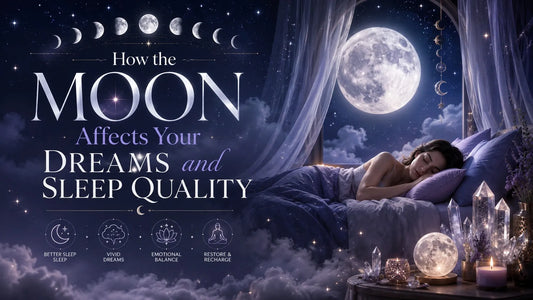 A peaceful bedroom scene shows how the moon affects dreams and sleep quality for restful nights