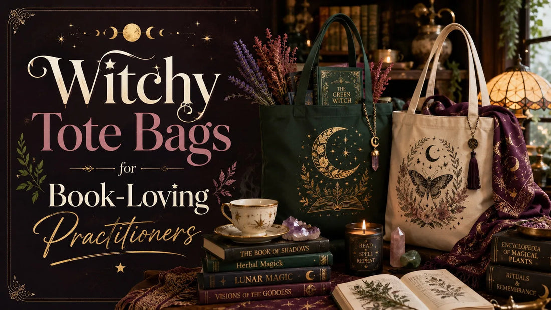 Weird Girls Book Lover Tote Bag features gothic witchy canvas bags with celestial and botanical designs for mystical readers