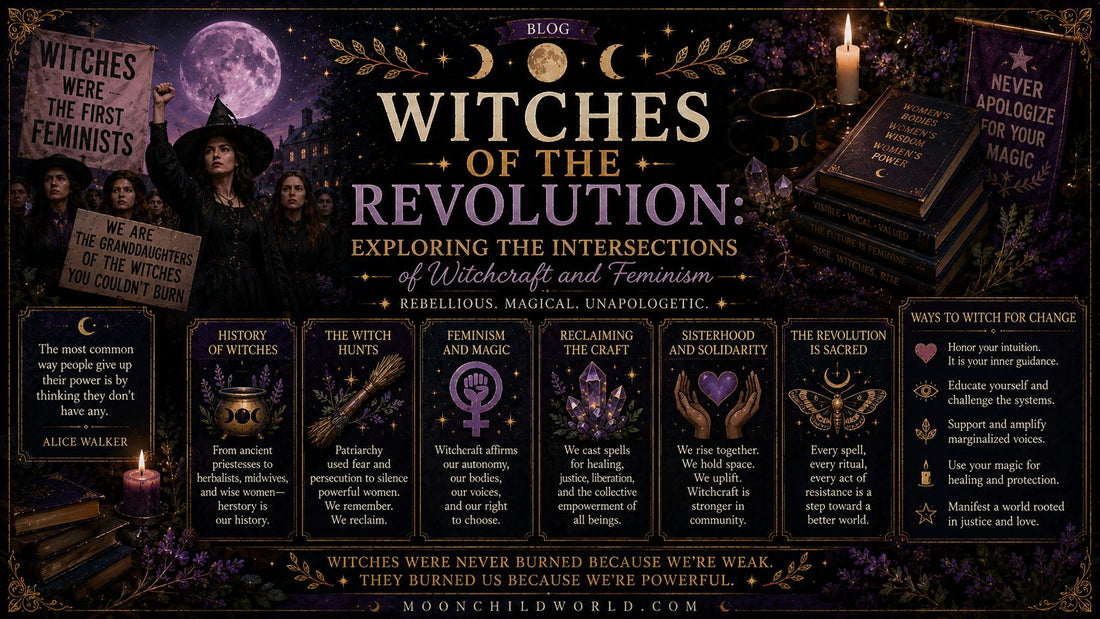 Witches of the revolution highlights witchcraft and feminism with empowered women and magical protest signs