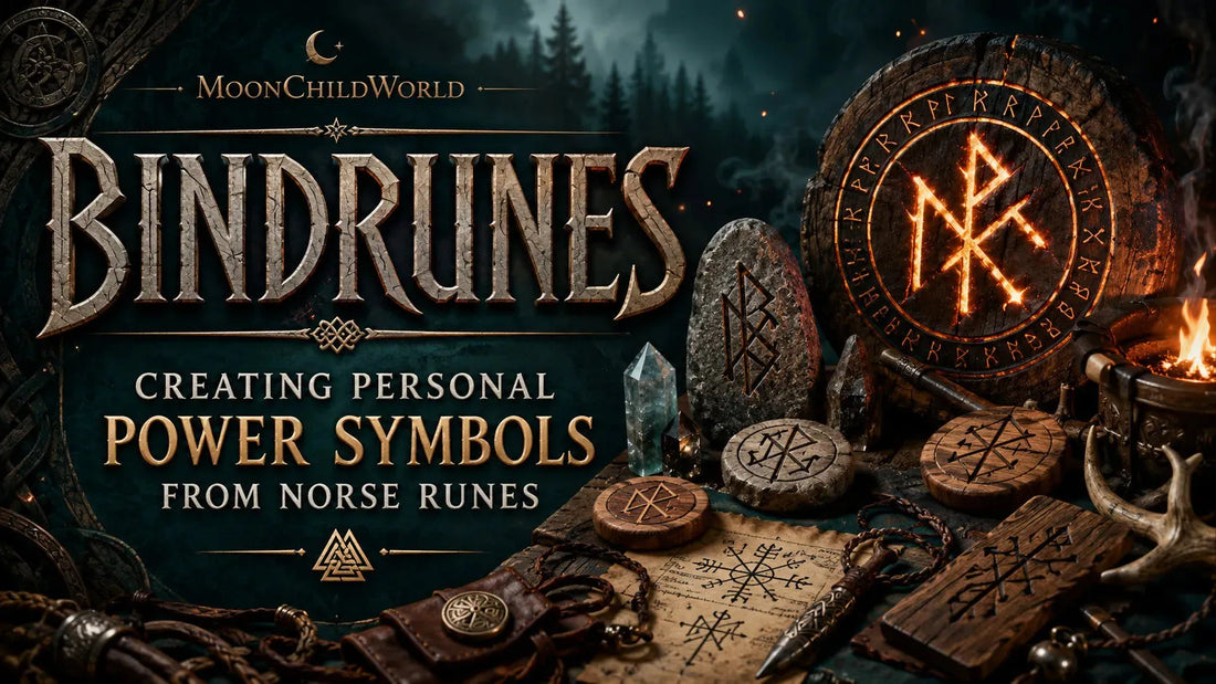 Bindrunes carved into wood and stone with Norse runes, showcasing personal power symbols for spiritual inspiration