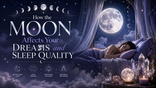A peaceful bedroom scene shows how the moon affects dreams and sleep quality for restful nights