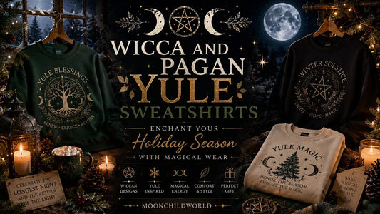 Cozy Wicca and Pagan Yule sweatshirt Witch Christmas sweater designs for magical holiday celebrations