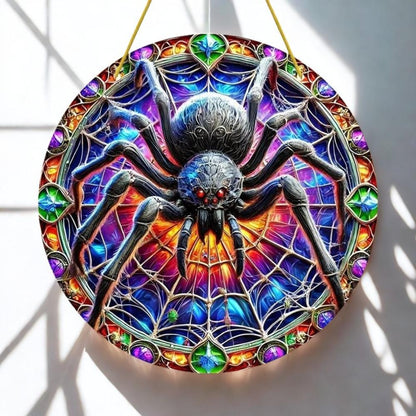 Halloween Spider Suncatcher Gothic Spider Window Hanging